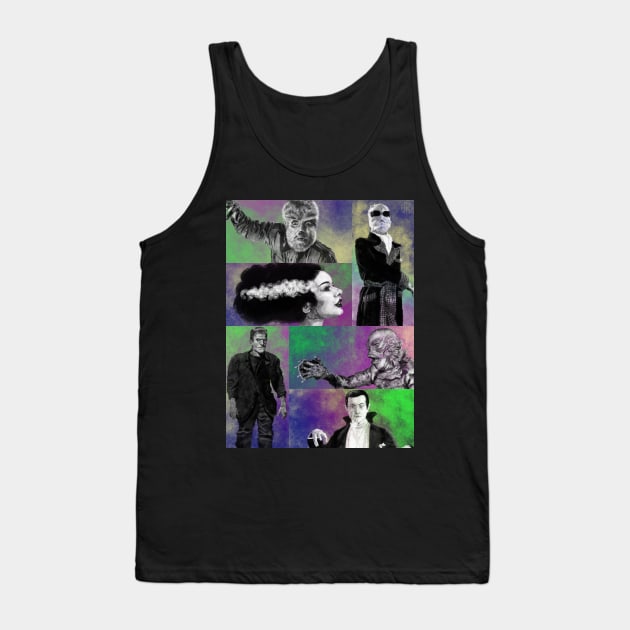 Monster Collage Tank Top by AMKdesigns